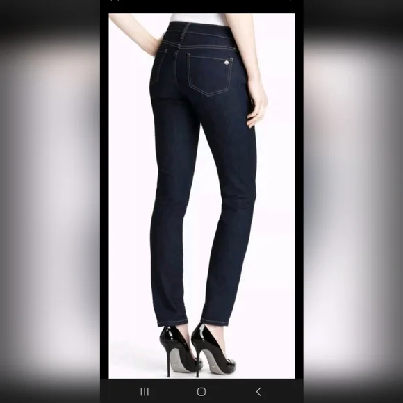 Kate Spade Jeans Kate Spade Broome Street Dark Blue Denim Skinny Jeans Sz 29 - Picture 2 of 16